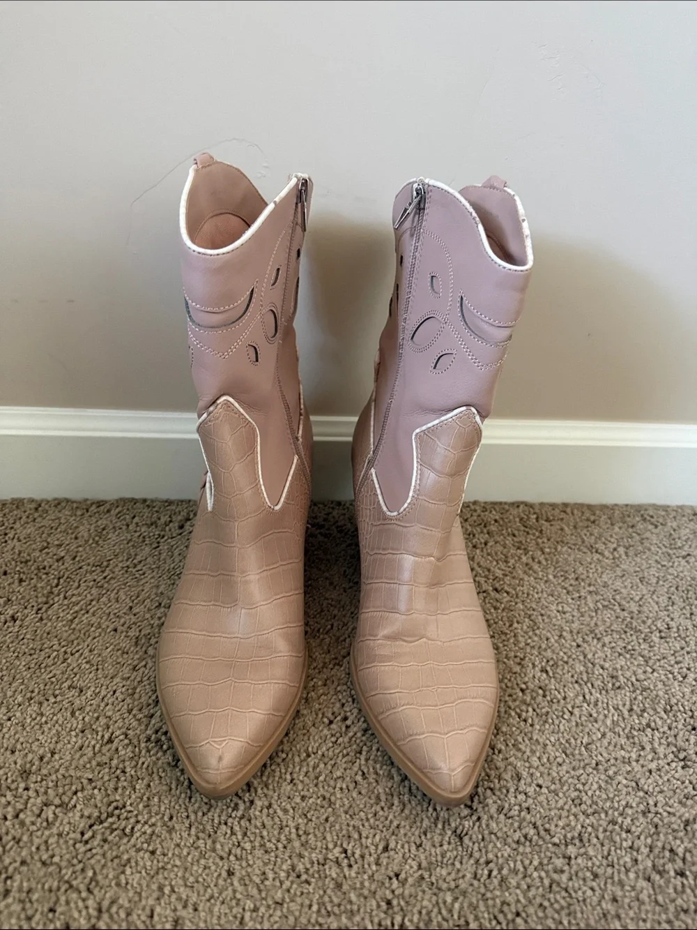 Dolce Vita | Blush Braided Western Boots | Size 8.5 - Picture 3 of 5